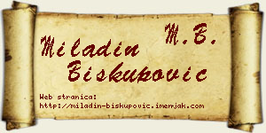 Miladin Biskupović vizit kartica